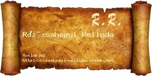 Rózsahegyi Relinda névjegykártya